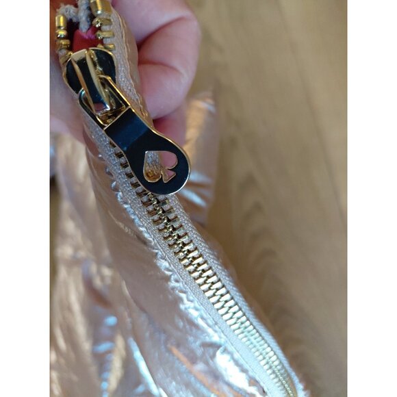 Kate Spade Rose Gold Packable Down Filled Puffer Jacket Medium Has Carry Bag - Picture 8 of 16